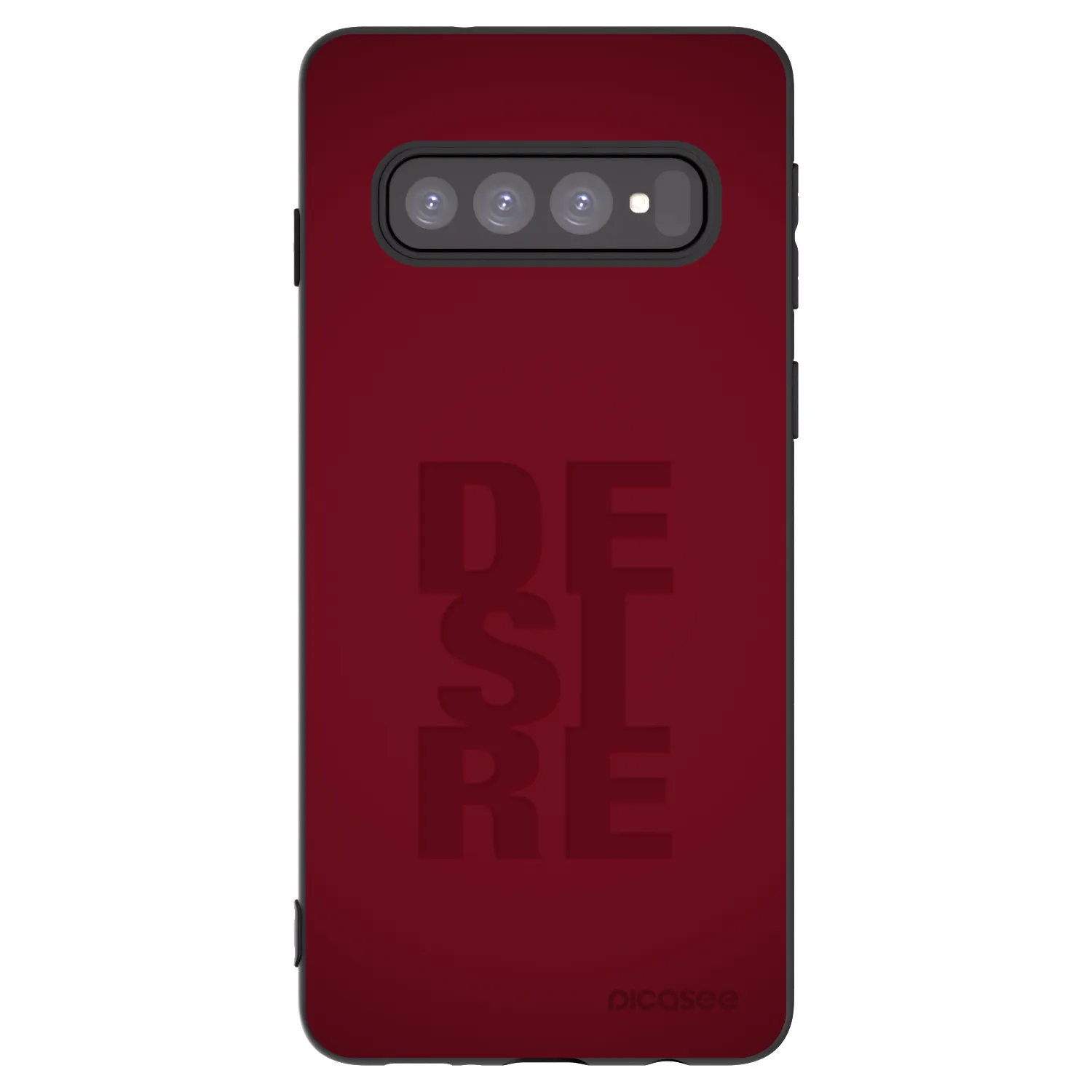 Picasee silikonowe czarne etui na Samsung Galaxy S10 G973 - Desire