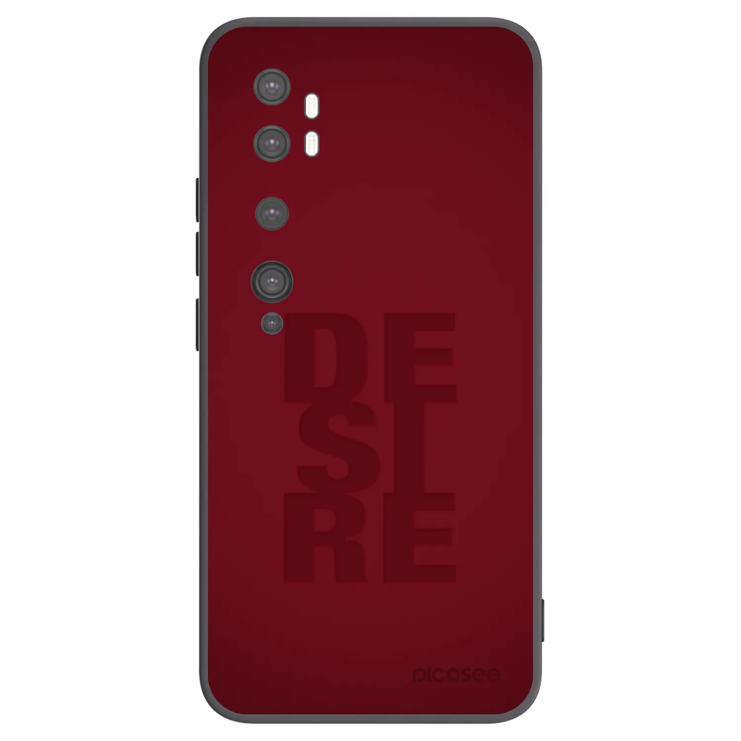 Picasee silikonowe czarne etui na Xiaomi Mi Note 10 (Pro) - Desire