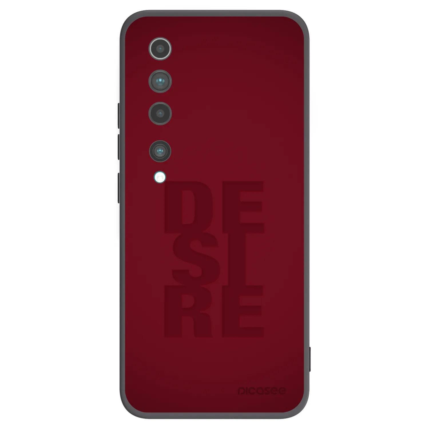 Picasee silikonowe czarne etui na Xiaomi Mi 10 - Desire