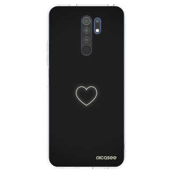 Picasee silikonowe przeźroczyste etui na Xiaomi Redmi 9 - Heart