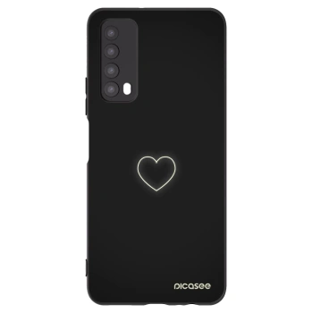 Picasee silikonowe czarne etui na Huawei P Smart 2021 - Heart