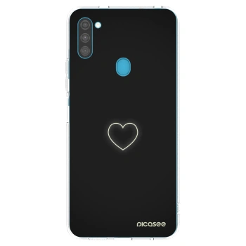 Picasee silikonowe przeźroczyste etui na Samsung Galaxy M11 - Heart