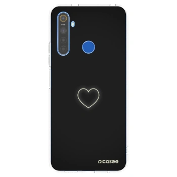 Picasee silikonowe przeźroczyste etui na Realme 5 - Heart