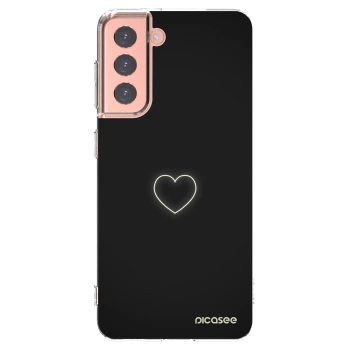 Picasee silikonowe przeźroczyste etui na Samsung Galaxy S21 5G G991B - Heart