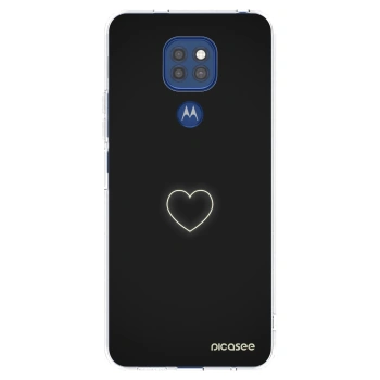 Picasee silikonowe przeźroczyste etui na Motorola Moto G9 Play - Heart