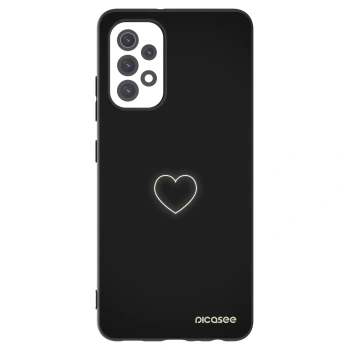Picasee silikonowe czarne etui na Samsung Galaxy A32 5G A326B - Heart