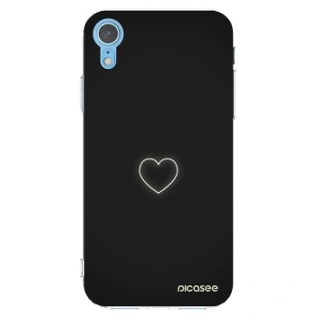 Picasee silikonowe przeźroczyste etui na Apple iPhone XR - Heart