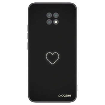 Picasee silikonowe czarne etui na Xiaomi Redmi Note 9T - Heart