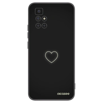Picasee silikonowe czarne etui na Xiaomi Redmi 10 - Heart