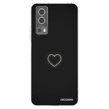 Picasee silikonowe przeźroczyste etui na Vivo Y72 5G - Heart