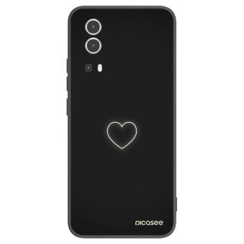 Picasee silikonowe czarne etui na Vivo Y72 5G - Heart