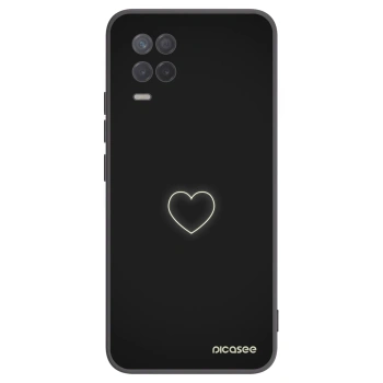 Picasee silikonowe czarne etui na Realme 8 5G - Heart