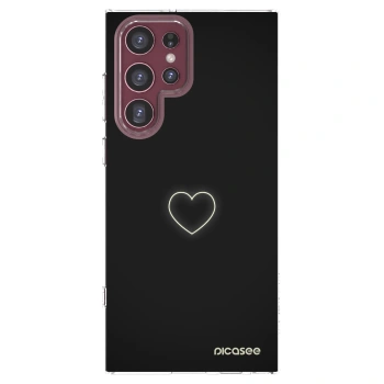 Picasee silikonowe przeźroczyste etui na Samsung Galaxy S22 Ultra 5G - Heart