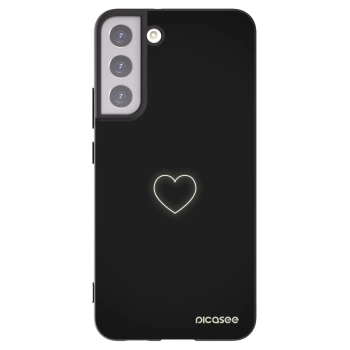 Picasee silikonowe czarne etui na Samsung Galaxy S22+ 5G - Heart