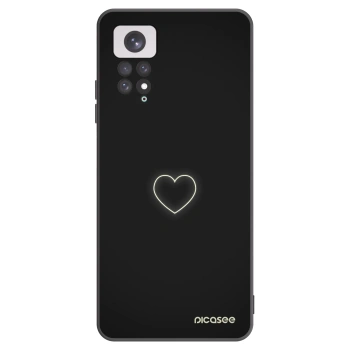 Picasee silikonowe czarne etui na Xiaomi Redmi Note 11 - Heart
