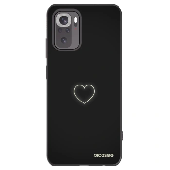 Picasee silikonowe czarne etui na Xiaomi Redmi Note 11S 4G - Heart