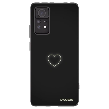 Picasee silikonowe czarne etui na Xiaomi Redmi Note 11 Pro 5G - Heart