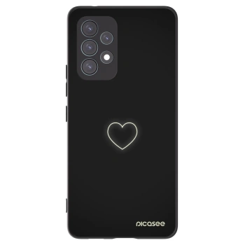Picasee silikonowe czarne etui na Samsung Galaxy A53 5G A536 - Heart