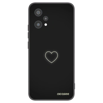 Picasee silikonowe czarne etui na Realme 9 Pro 5G - Heart