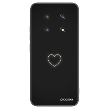 Picasee silikonowe czarne etui na Honor Magic4 Lite 5G - Heart