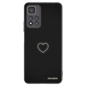 Picasee silikonowe czarne etui na Xiaomi Redmi Note 11 Pro+ 5G - Heart