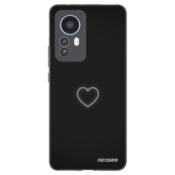 Picasee silikonowe czarne etui na Xiaomi 12T Pro - Heart