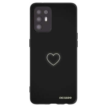 Picasee silikonowe czarne etui na OPPO A94 5G - Heart