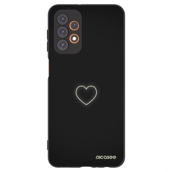 Picasee silikonowe czarne etui na Samsung Galaxy A23 A236B 5G - Heart