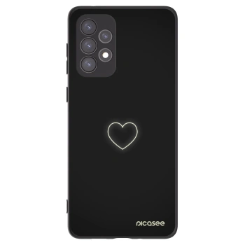 Picasee silikonowe czarne etui na Samsung Galaxy A73 5G - Heart