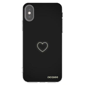 Picasee silikonowe przeźroczyste etui na Apple iPhone X/XS - Heart