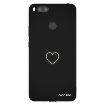 Picasee silikonowe przeźroczyste etui na Xiaomi Redmi A1 - Heart