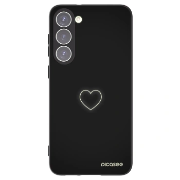 Picasee silikonowe czarne etui na Samsung Galaxy S23+ 5G - Heart