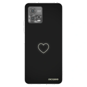 Picasee silikonowe przeźroczyste etui na Motorola Moto G72 - Heart