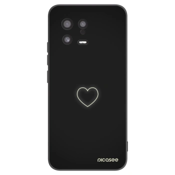 Picasee silikonowe czarne etui na Xiaomi 13 - Heart