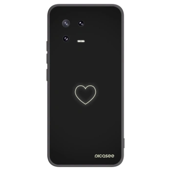 Picasee silikonowe czarne etui na Xiaomi 13 Pro - Heart