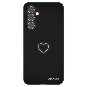 Picasee silikonowe czarne etui na Samsung Galaxy A54 5G A546B - Heart