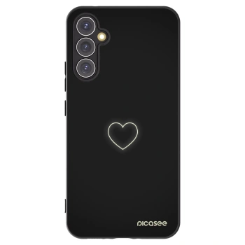 Picasee silikonowe czarne etui na Samsung Galaxy A34 5G A346B - Heart