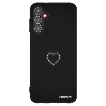 Picasee silikonowe czarne etui na Samsung Galaxy A14 5G A146P - Heart