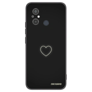 Picasee silikonowe czarne etui na Xiaomi Redmi 12C - Heart