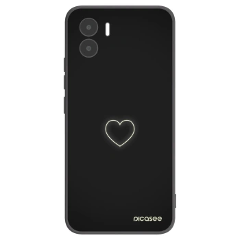 Picasee silikonowe czarne etui na Xiaomi Redmi A2 - Heart