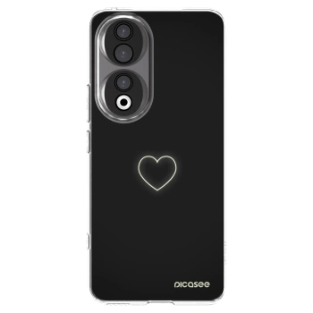 Picasee silikonowe przeźroczyste etui na Honor 90 5G - Heart