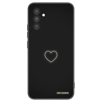Picasee silikonowe czarne etui na Samsung Galaxy A04s A047F - Heart