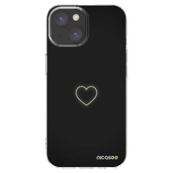 Picasee silikonowe przeźroczyste etui na Apple iPhone 15 - Heart