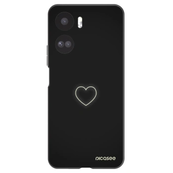 Picasee silikonowe czarne etui na Honor 90 Lite 5G - Heart