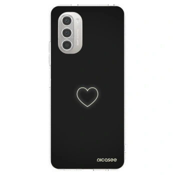 Picasee silikonowe przeźroczyste etui na Motorola Moto G51 - Heart