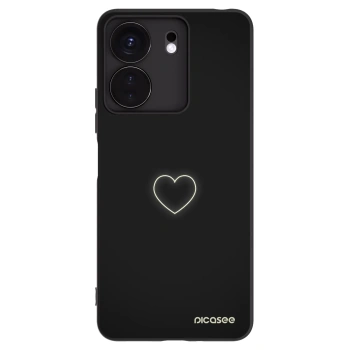 Picasee silikonowe czarne etui na Xiaomi Redmi 13C 4G - Heart