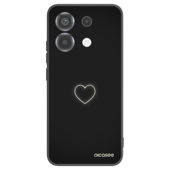 Picasee silikonowe czarne etui na Xiaomi Poco X6 - Heart