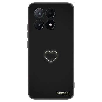 Picasee silikonowe czarne etui na Xiaomi Poco X6 Pro - Heart