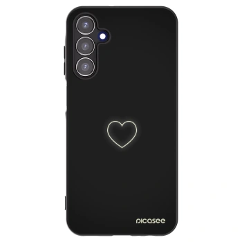Picasee silikonowe czarne etui na Samsung Galaxy A15 A156B 5G - Heart