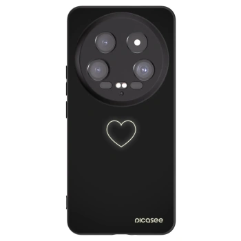 Picasee silikonowe czarne etui na Xiaomi 14 Ultra - Heart